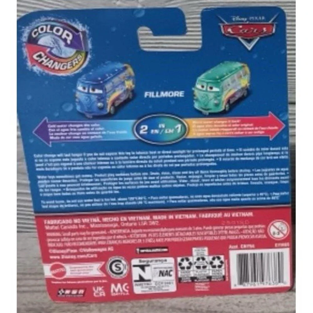 Disney Pixar Cars Color Changers Fillmore VW Bus Diecast Vehicle Mattel NIP